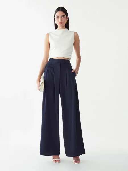 BWLDR Pantaloni KIARA bleumarin