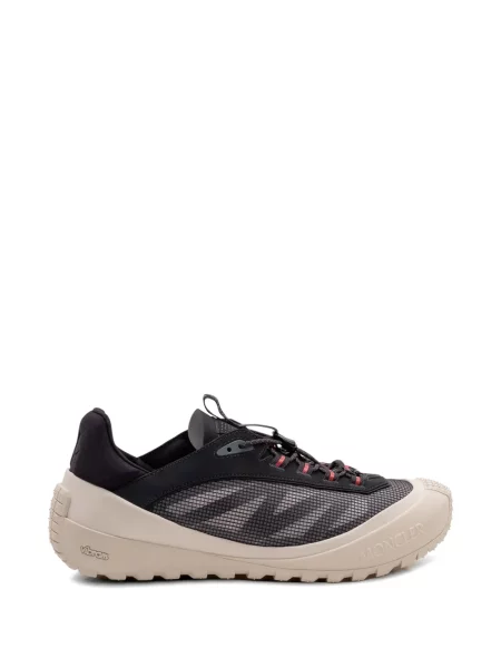 Sneakerși Moncler cu șireturi din dantelă negru
