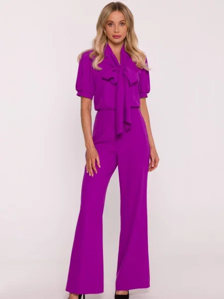 Salopetă scurtă Stylove cu mâneci scurte violet