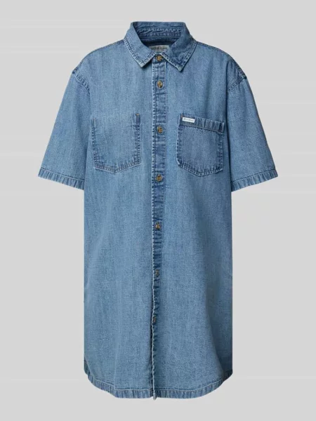 Guess Jeans sukienka jeansowa mini prosta niebieski