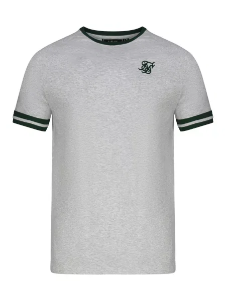 SikSilk Tricou Tournament gri deschis negru