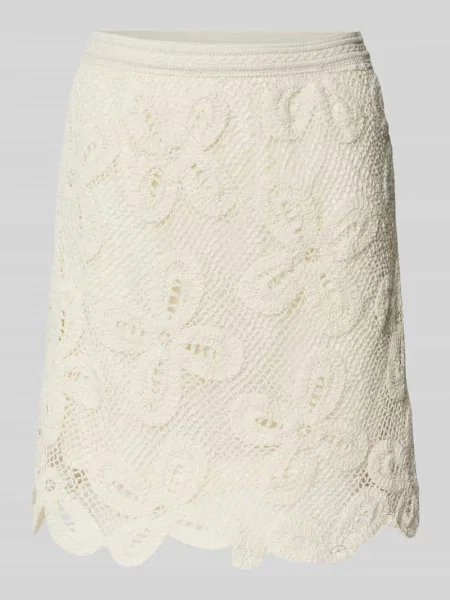 Spódnica mini z fakturowanym wzorem model ‘ANULA’ Y.a.s biała