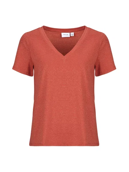 Tricou Vila cu decolteu în V roz