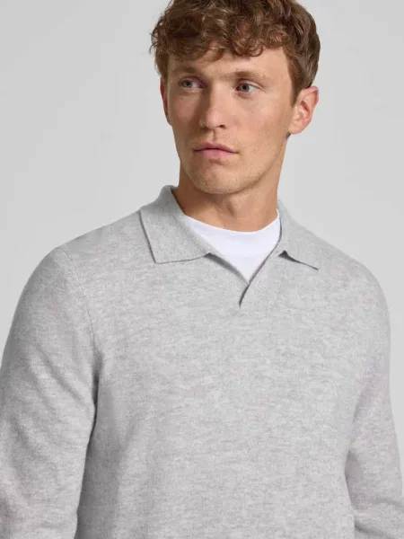 Sweter z dzianiny z dekoltem w serek Christian Berg Men