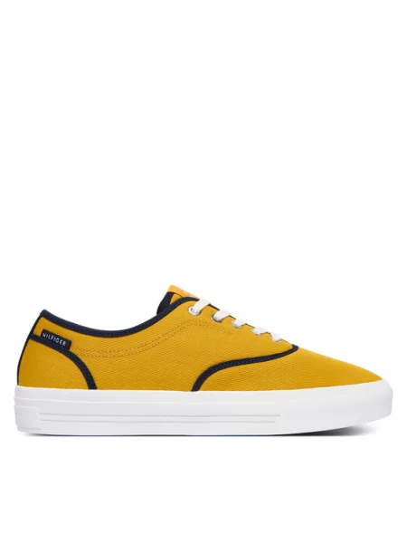 Tommy Hilfiger Teniszcipő Th Vulc Cup Long Lace Canvas sárga