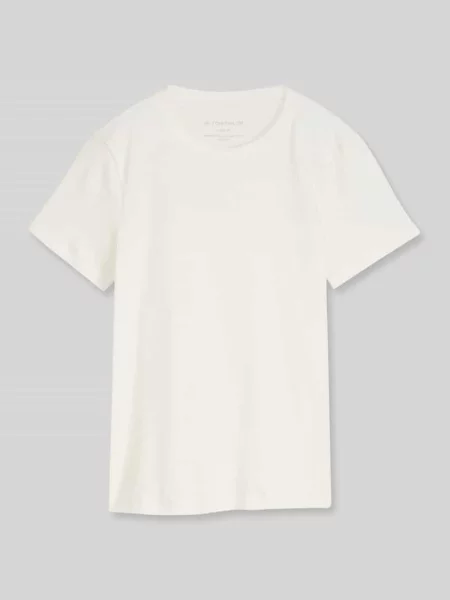 T-shirt o kroju regular fit z czystej bawełny Tom Tailor biała
