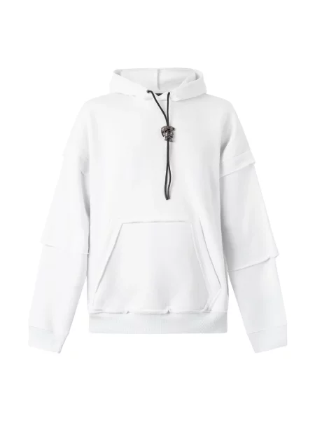 Bluza z kapturem Diesel z kapturem biała