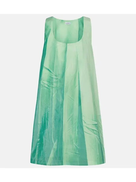 Rochie Loewe din piele cu imagine verde