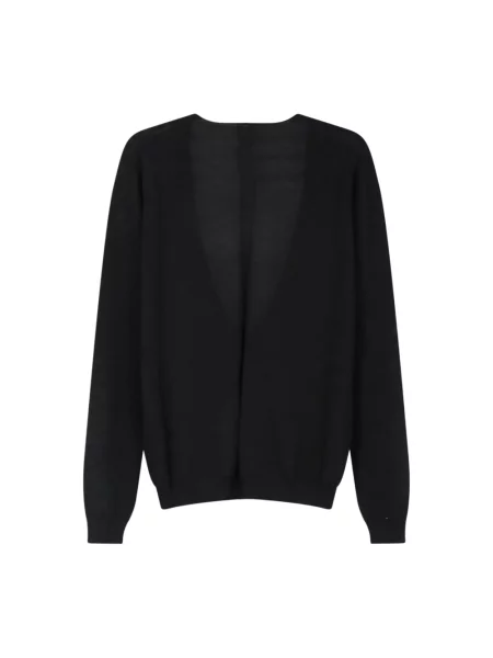 Sweter Rick Owens wełniany z głębokim dekoltem czarny