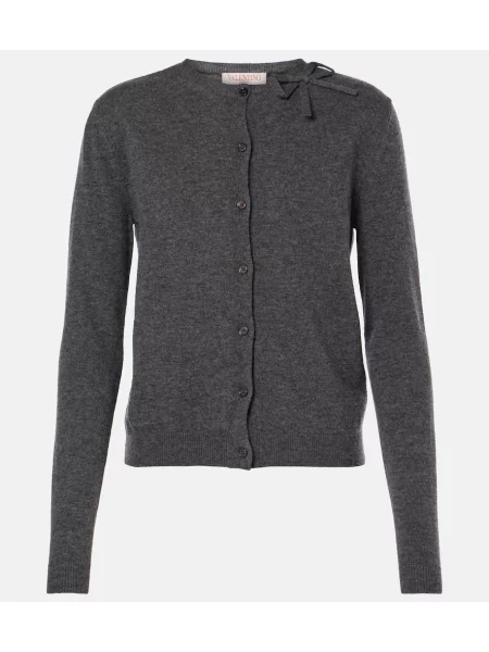 Cardigan Valentino de lână gri
