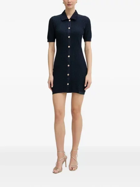 Gulerat rochie din denim Morgan albastru