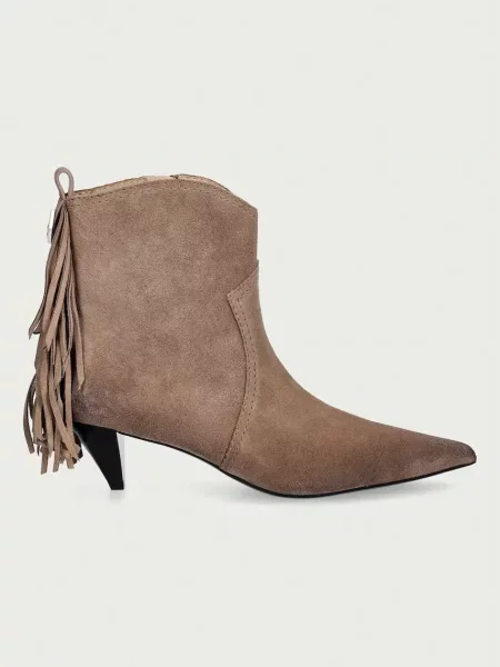 Pinko Botine cu Didi 01 | piele întoarsă bej