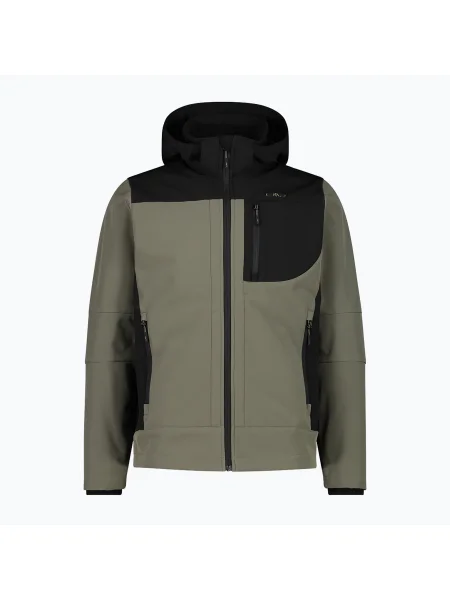 Мъжко софтшел яке CMP olive / nero зелено