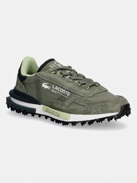 Lacoste Obuwie Mężczyzna 45 EU Skóra Elite Active Sneakers zielony