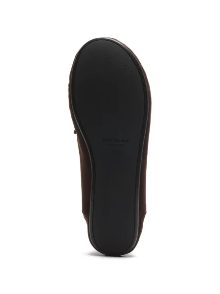 Pantofi loafer Acne Studios din piele de căprioară maro