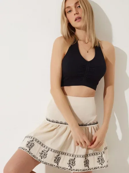 Fusta mini Happiness İstanbul negru