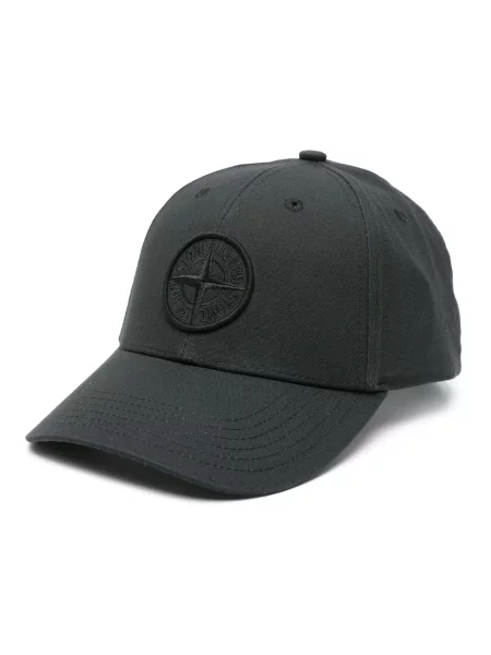 Czapka z daszkiem Stone Island z kamieniami czarna