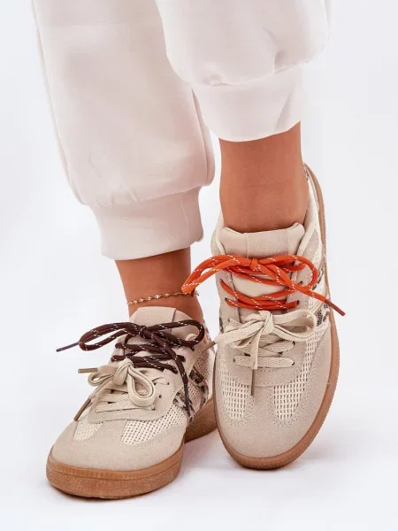 Superge Boto z leopardjim vzorcem bež