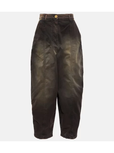 Blugi Balmain cu talie înaltă maro