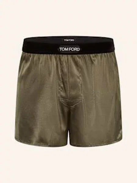 Tom Ford Bokserki Z Jedwabiu gruen khaki