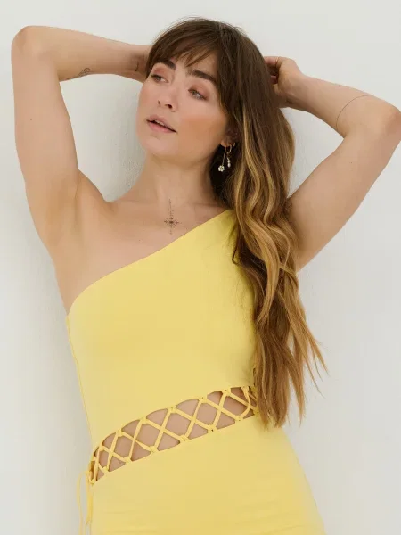 ABOUT YOU x Sofia Tsakiridou Rochie Alma' galben