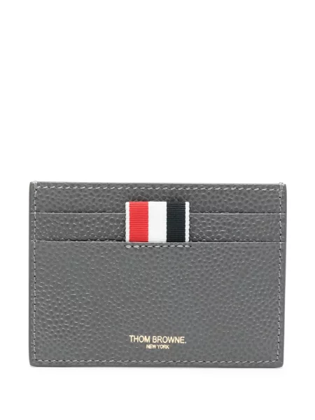 Portofel Thom Browne din piele gri