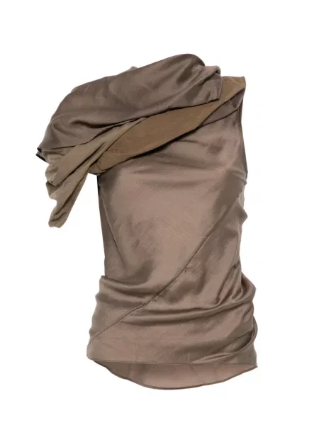 Bluzka Entire Studios asymetryczna brązowa