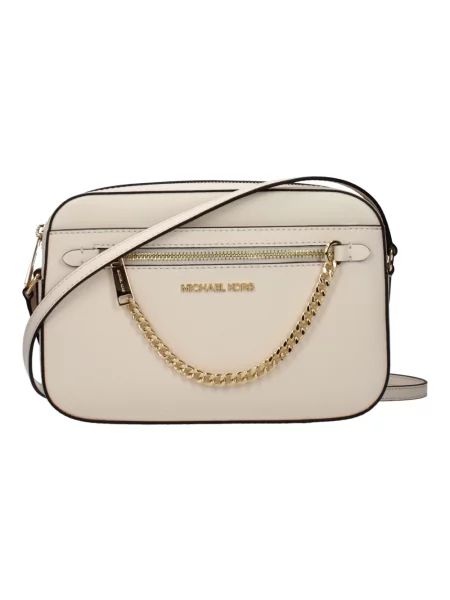 Torebka crossbody Michael Kors skórzana beżowa