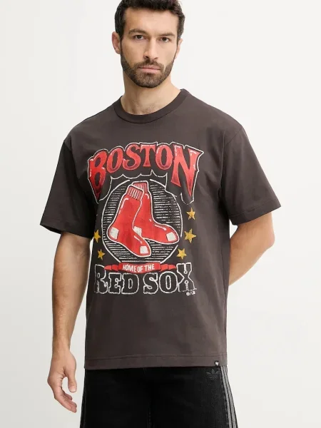 47 brand póló MLB Boston Red Sox nyomott mintás szürke
