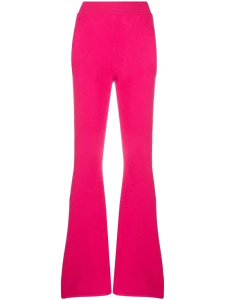 Pantaloni Alberta Ferretti cu talie înaltă roz