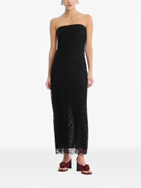 Rochie maxi Rotate Birger Christensen fără bretele negru