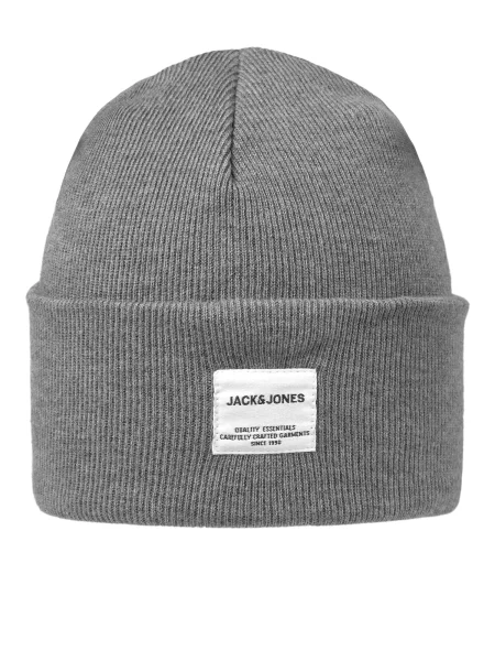 JACK & JONES Căciulă gri / alb