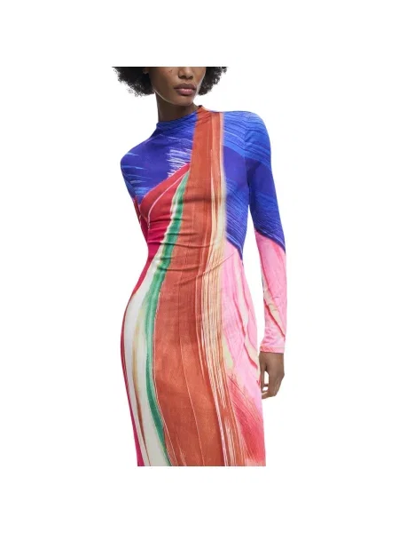 Rochie midi Desigual până la genunchi albastru