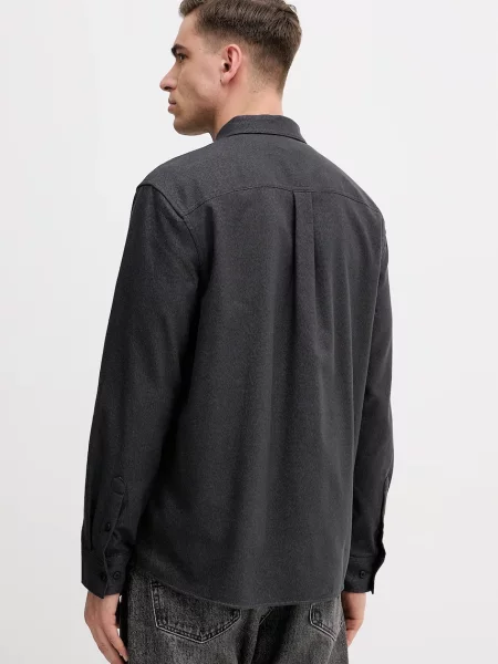 Košile Calvin Klein Jeans regular s klasickým límcem šedá