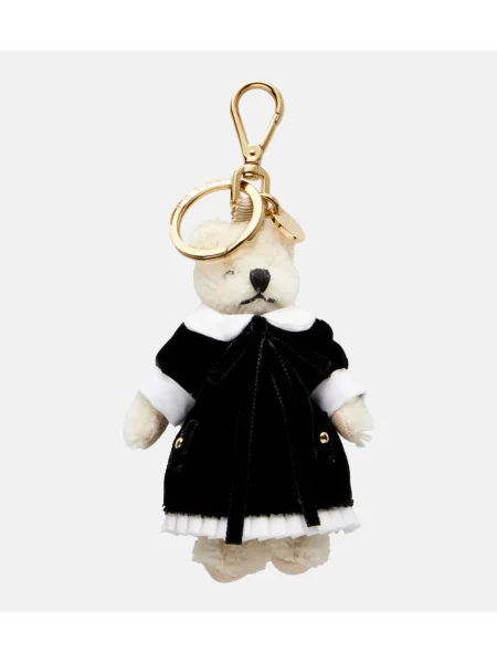 Obesek Prada iz rebrastega žameta bela