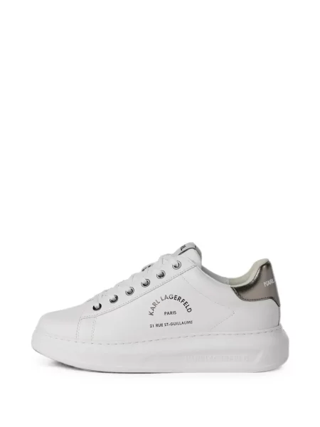 Sneakerși Karl Lagerfeld din dantelă alb
