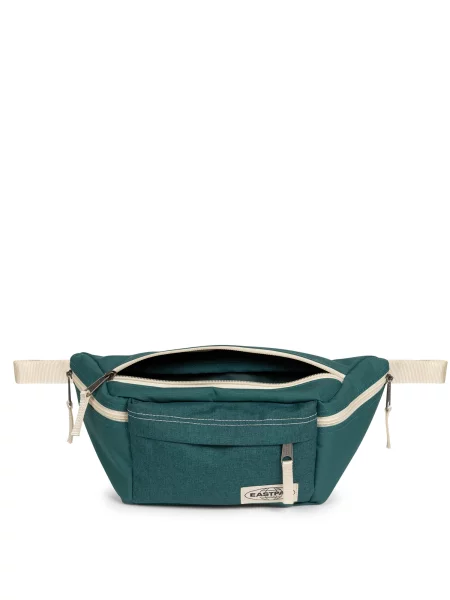 EASTPAK Ľadvinka svetlobéžová / smaragdová