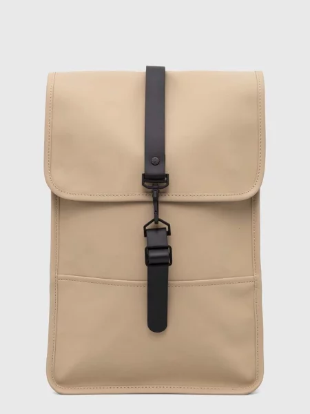 Рюкзак Rains Backpacks великий однотонний бежевий
