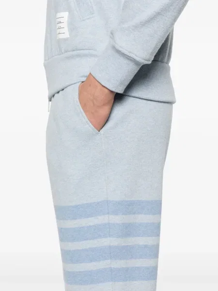 Pantaloni Thom Browne cu dungi albastru