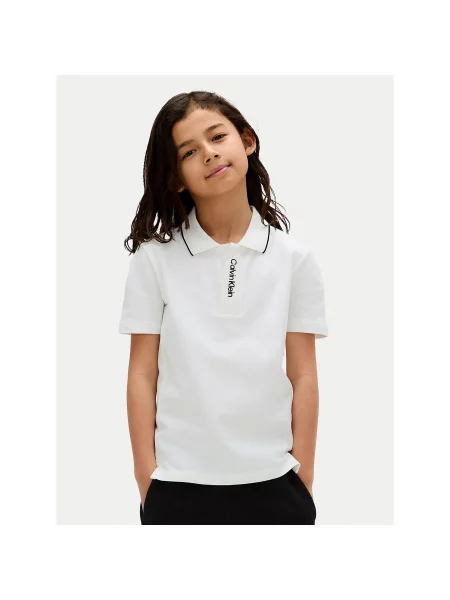 Calvin Klein Jeans Polo marškinėliai Embro Logo D balta