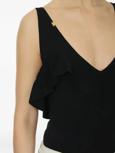 Body Elisabetta Franchi cu volane negru