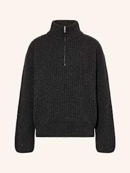 Gauchere Sweter Typu Troyer grau