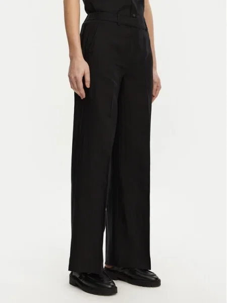 Calvin Klein Pantaloni palazzo Wide Leg negru