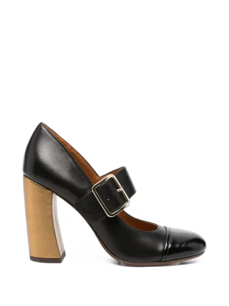 Pantofi cu toc Chie Mihara din piele cu cataramă negru