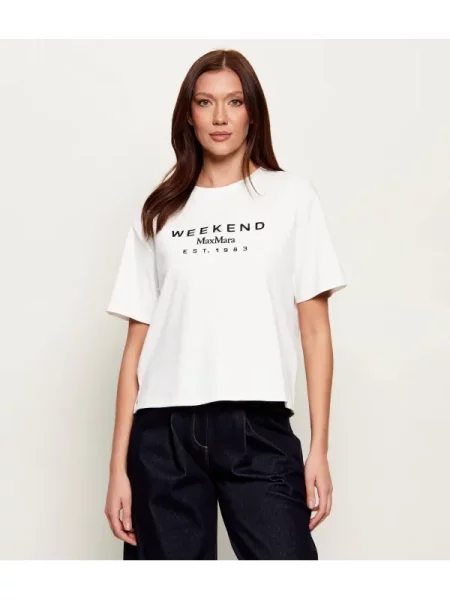 Weekend MaxMara Tricou WKDSABATO | Relaxed fit alb