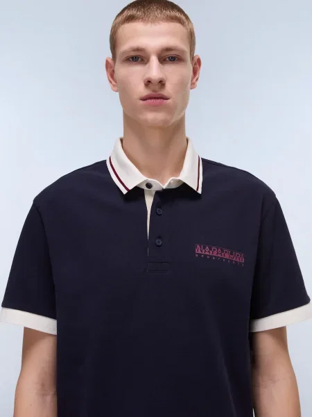 NAPAPIJRI Tričko E-Zeri námornícka modrá / tmavočervená biela
