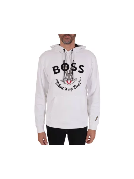 Bluza z kapturem Hugo z kapturem biała