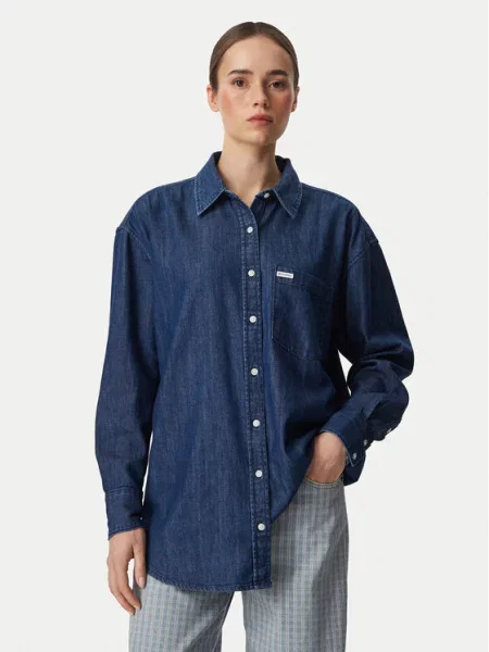 Guess Jeans cămașă de blugi albastru