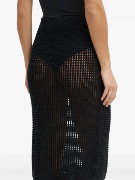 Fustă midi Benetton tricotate negru