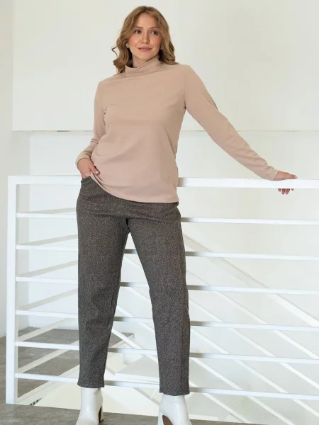 Штани повсякденні Nita вовна/поліестер сірий